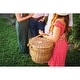 preview thumbnail 7 of 5, Curata Heart Picnic Basket with Ivory Lining and Deluxe Service For Two