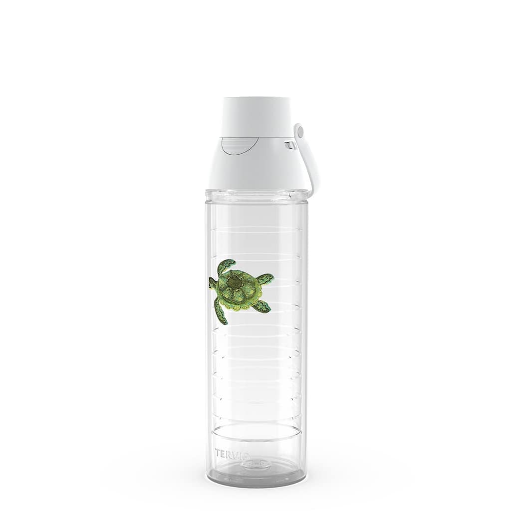 Tervis Tropical Animals Made in USA Double Walled Insulated Travel Tumbler, Turtle - 24oz Venture Lite Bottle