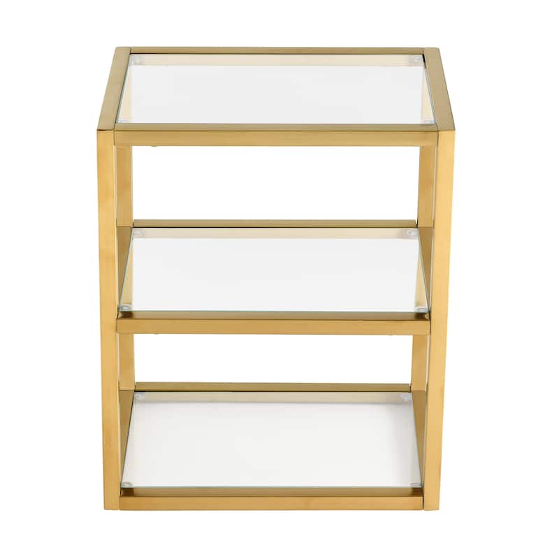 Pierre 16"X20"X10" Wall-Mounted Linen Cabinet In Brushed Gold