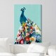 preview thumbnail 5 of 4, Rainbow Peacock Abstract Wall Art Painting 8 x 12