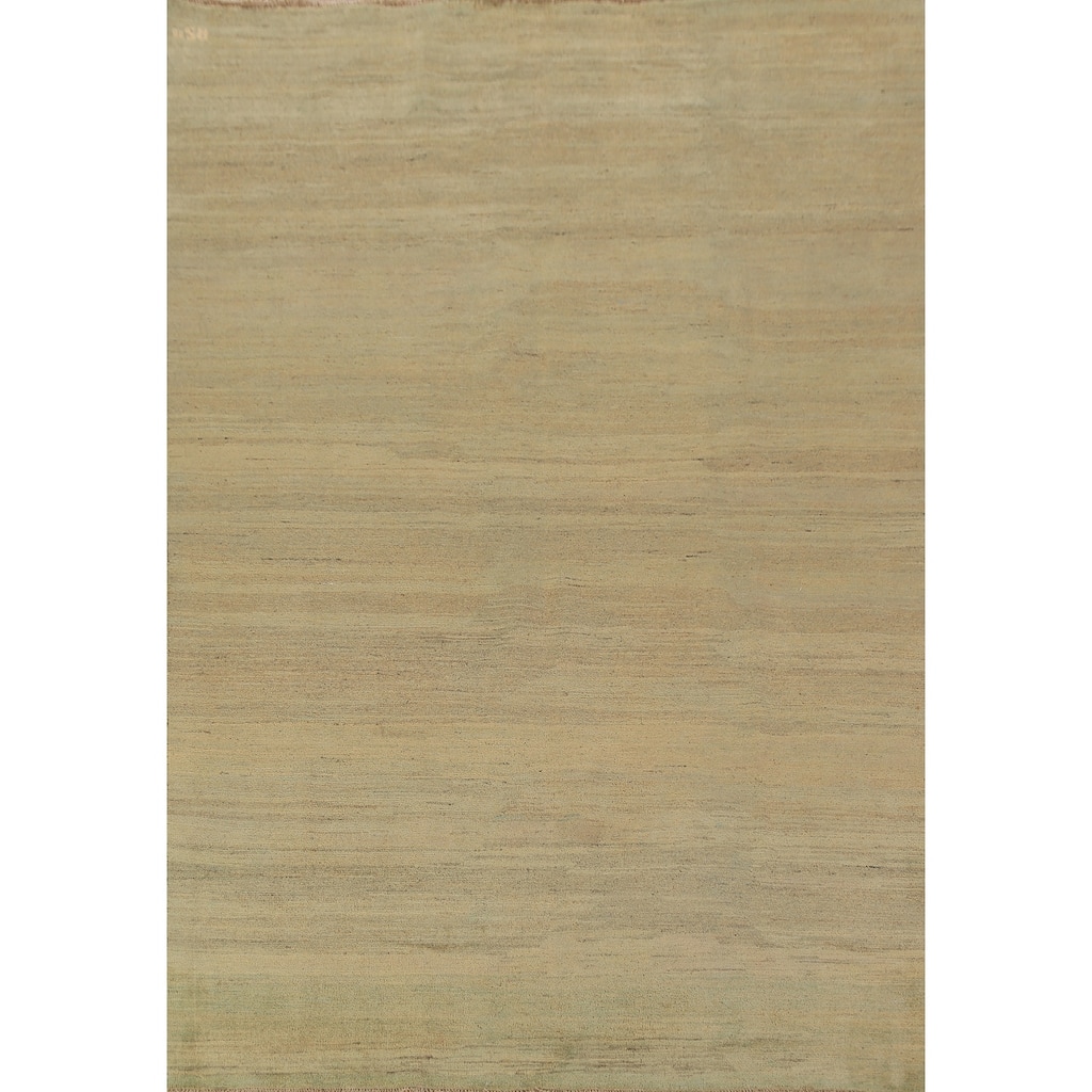 Gabbeh Modern Area Rug Handmade Wool Carpet - 5'10" x 8'5"