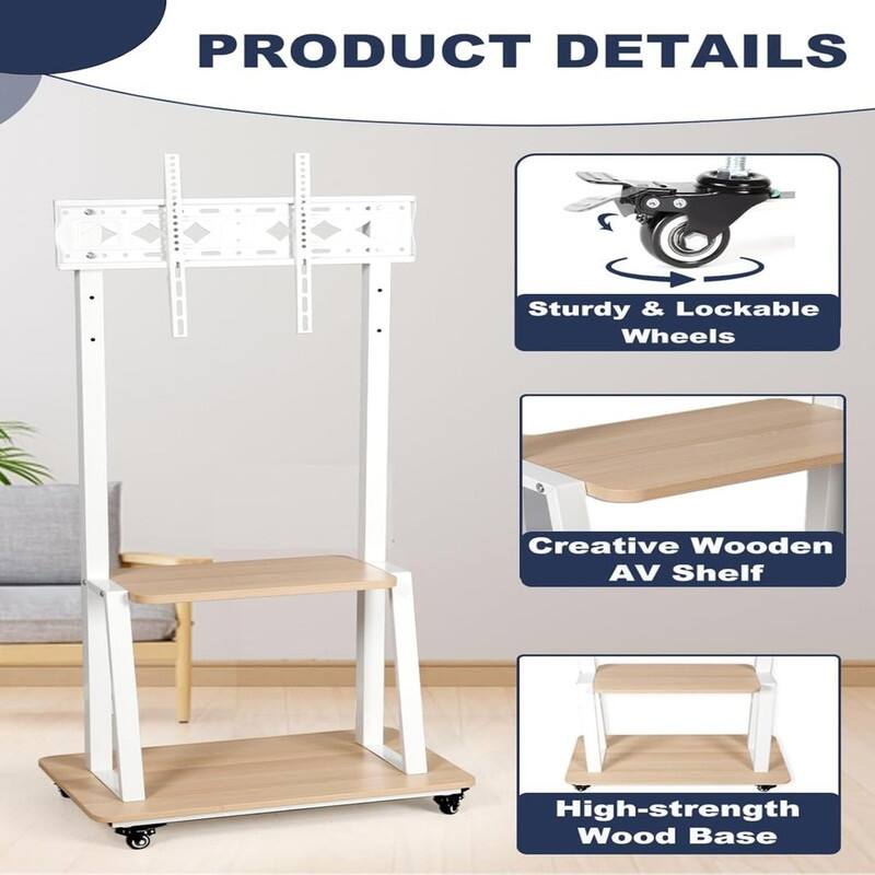 Mobile TV Stand Rolling TV cart