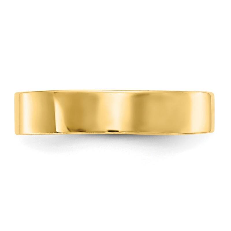 Curata Solid 14 karat Yellow or White Gold 6mm Flat Wide Polished Band Toe Ring