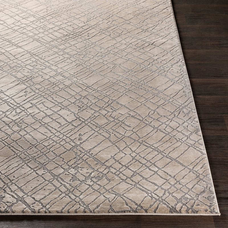 Tsering Contemporary Cream Area Rug - 8' 10" x 12' 4"