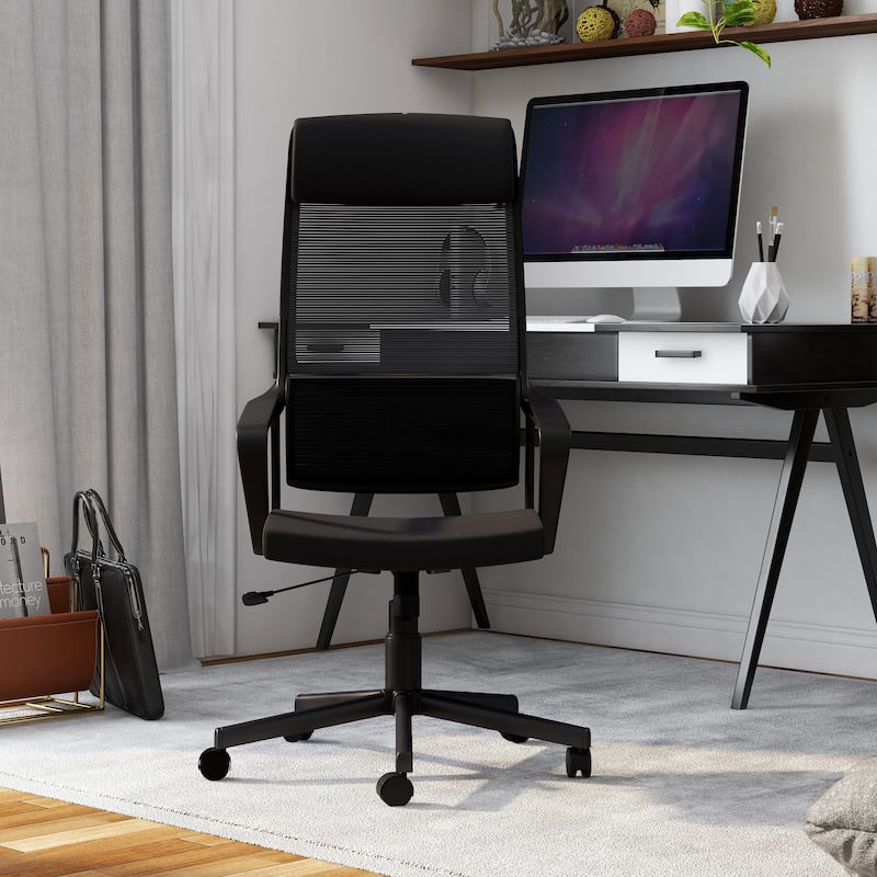 Sykes Contemporary Fabric Height Adjustable Ergonomic Swivel Desk Chair by Furniture of America