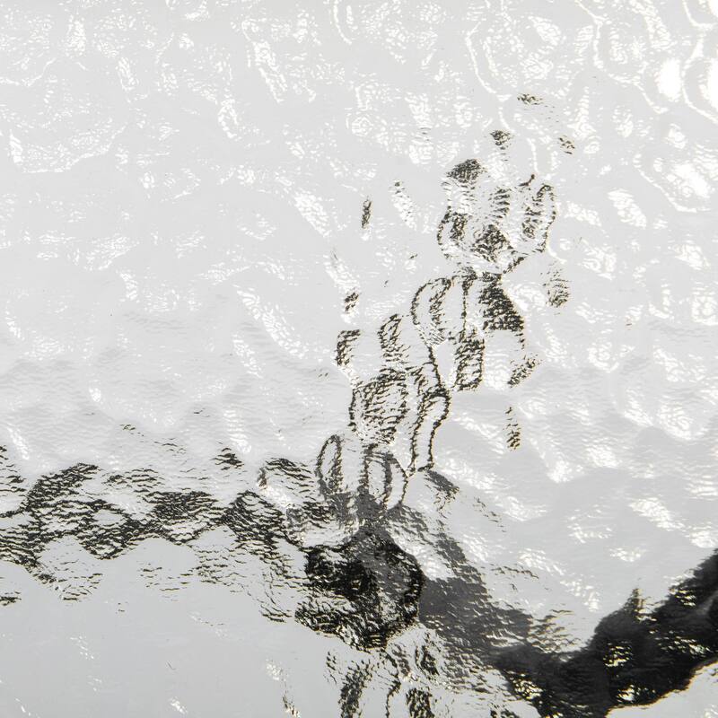 Square Metal Outdoor Dining Table with Umbrella Hole and Tempered Glass Tabletop, Black