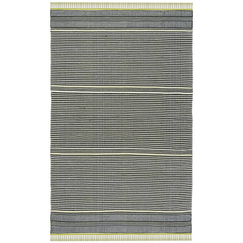 SAFAVIEH, Handmade Flatweave Montauk Susse Casual Cotton Rug - 5' x 8' - Lime/Multi