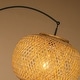 preview thumbnail 14 of 12, 1-Light 75" Arc Floor Lamp with Hand-woven Bamboo Shade