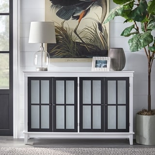 Simple Living Hampshire Frosted Glass Farmhouse Buffet/Sideboard