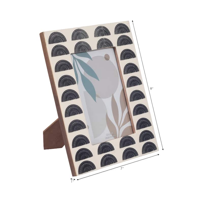 Resin Wood Decorative Arches Photo Frame - Black