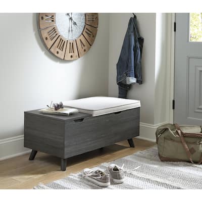Ashley Furniture Yarlow Gray Storage Bench - 39"W x 19"D x 17"H