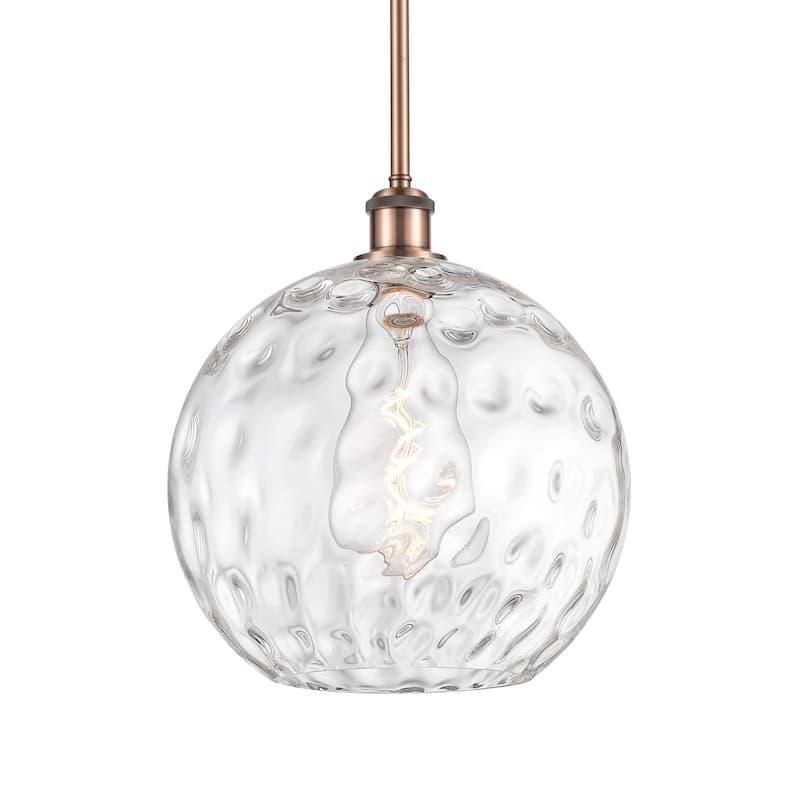 Innovations Lighting 516-1S-15-12 Athens Pendant Athens 12" Wide - Antique Copper / Clear Water Glass