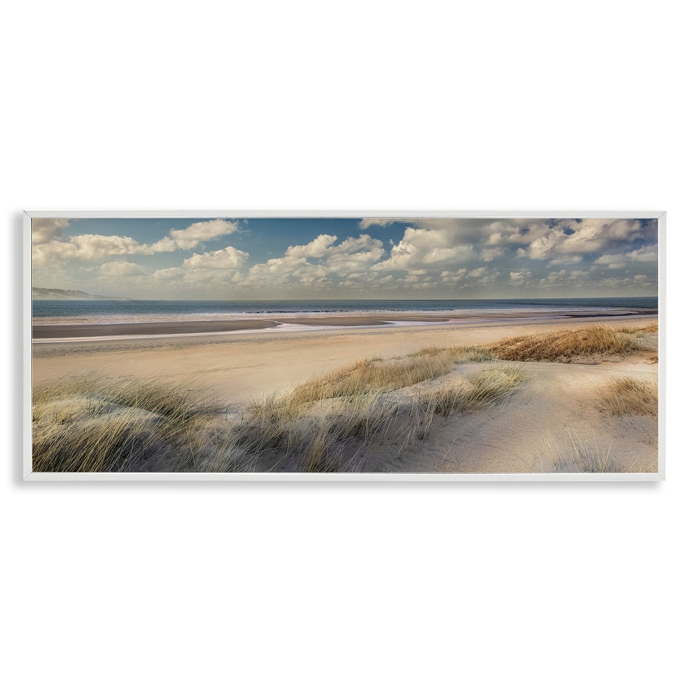 Stupell Rolling Clouds Beach Scenery Framed Giclee Art Design By Mike Calascibetta