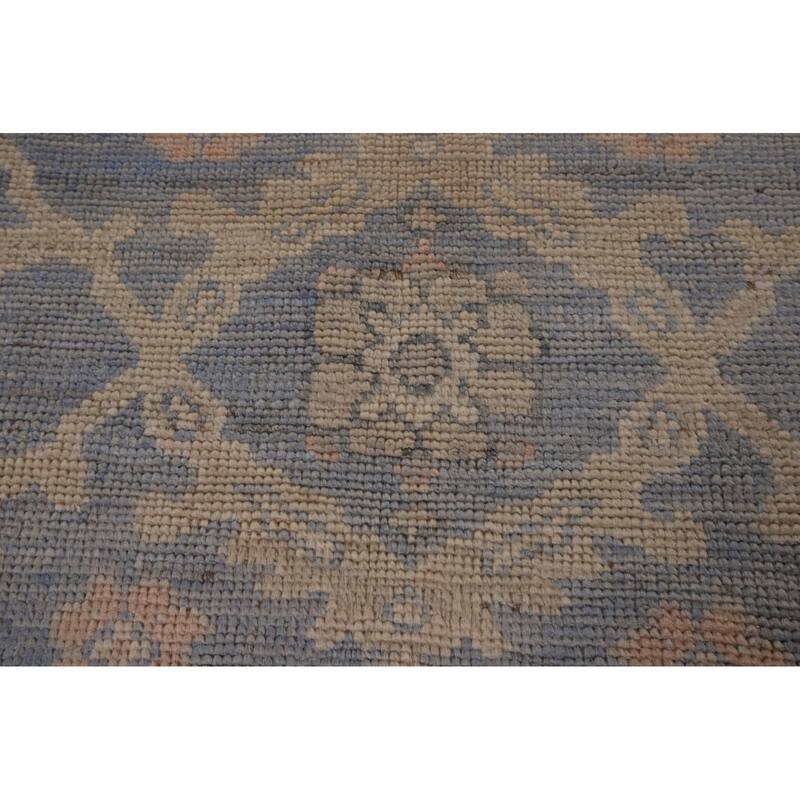 Vegetable Dye Oushak Turkish Rug Handmade Wool Carpet - 8'4" x 11'11"