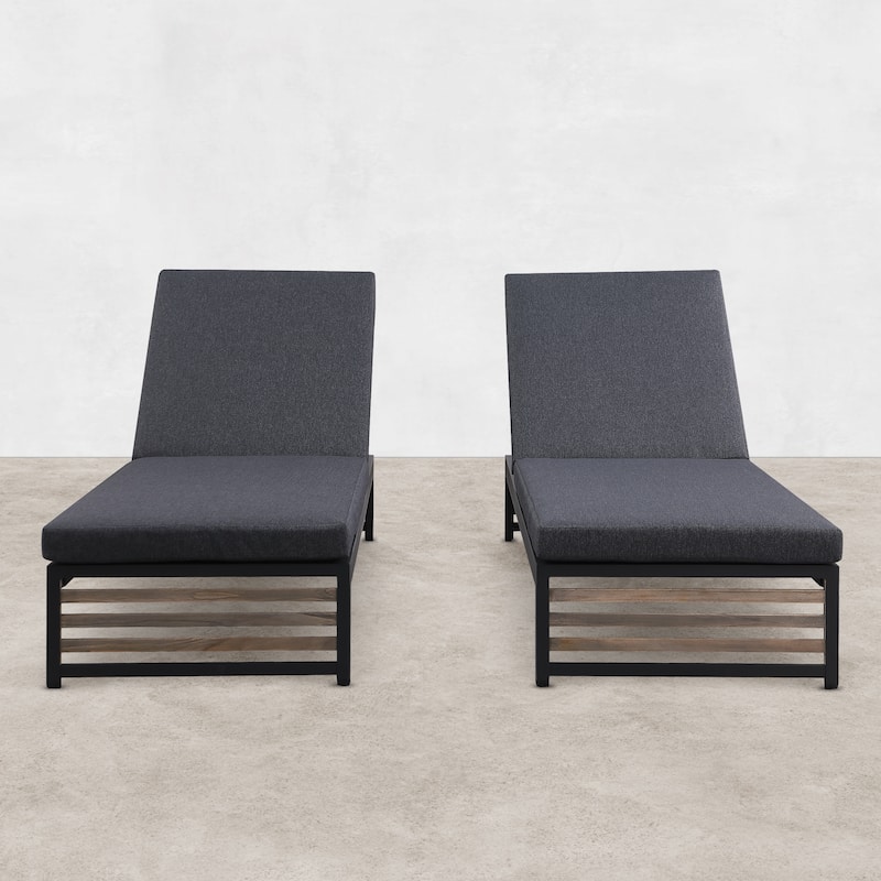 Cadora Outdoor Chaise Lounge ( Set of 2)