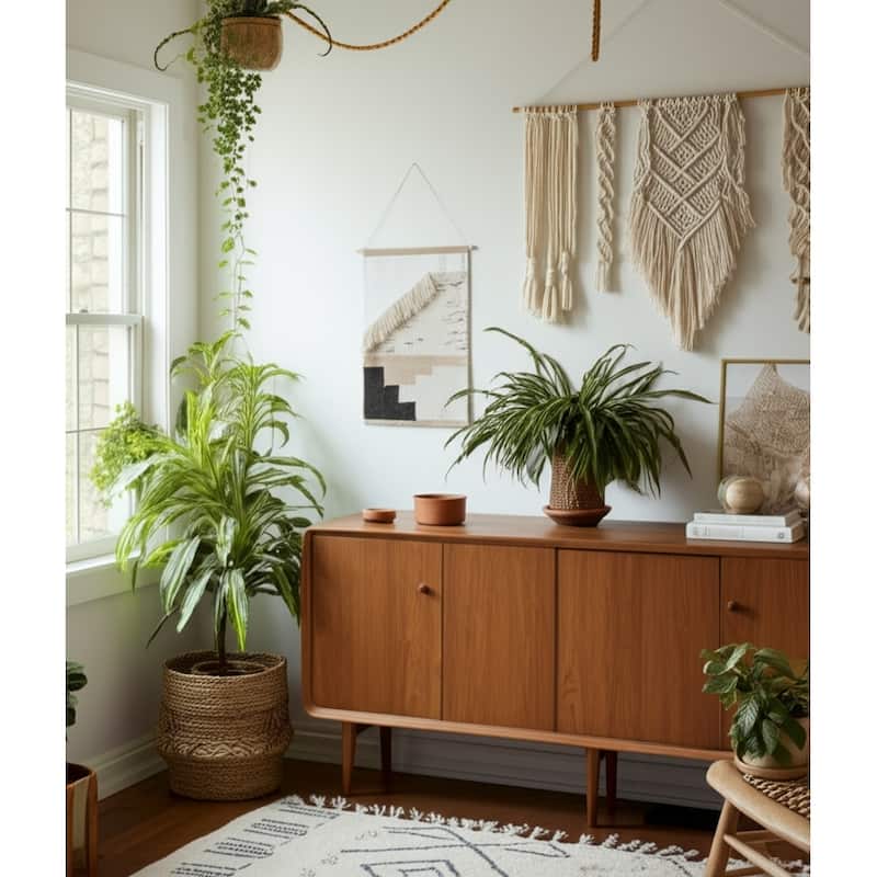 Woven Layered Look Tapestry Wall Hangings - Natural, 36 in.