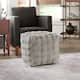Option Grey Square Furry Fabric