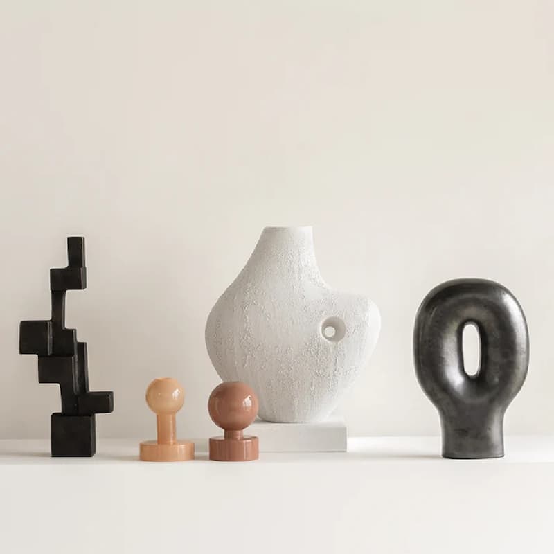 Orobie Metallic Tabletop Decoration - 13.75" - Black