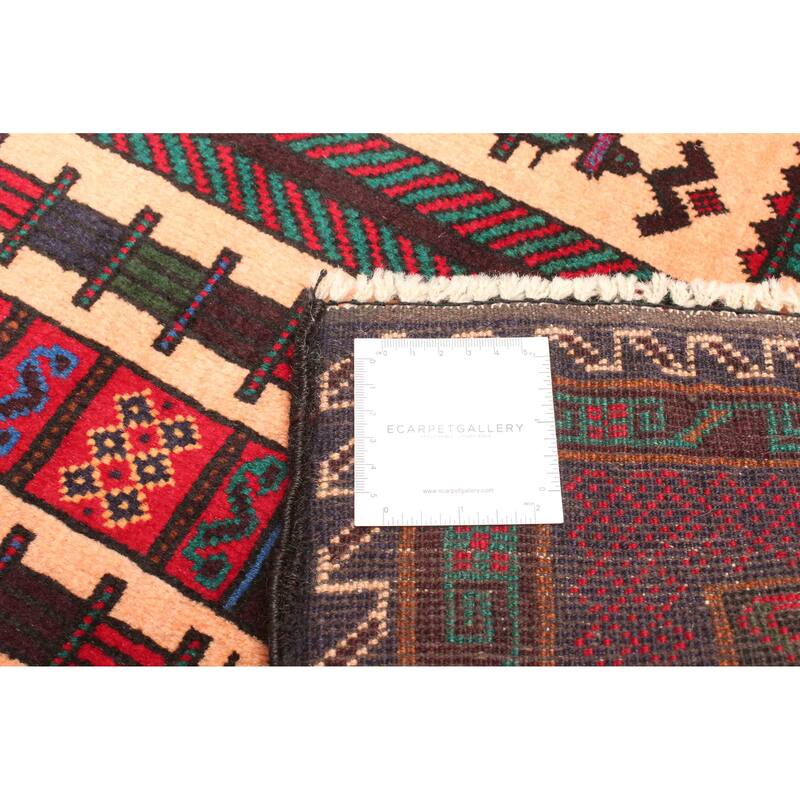 ECARPETGALLERY Hand-knotted Teimani Light Orange Wool Rug - 2'8 x 4'2