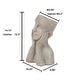 preview thumbnail 10 of 8, Speckled Beige MgO Happy Bust Head Indoor/Outdoor Statue Planter