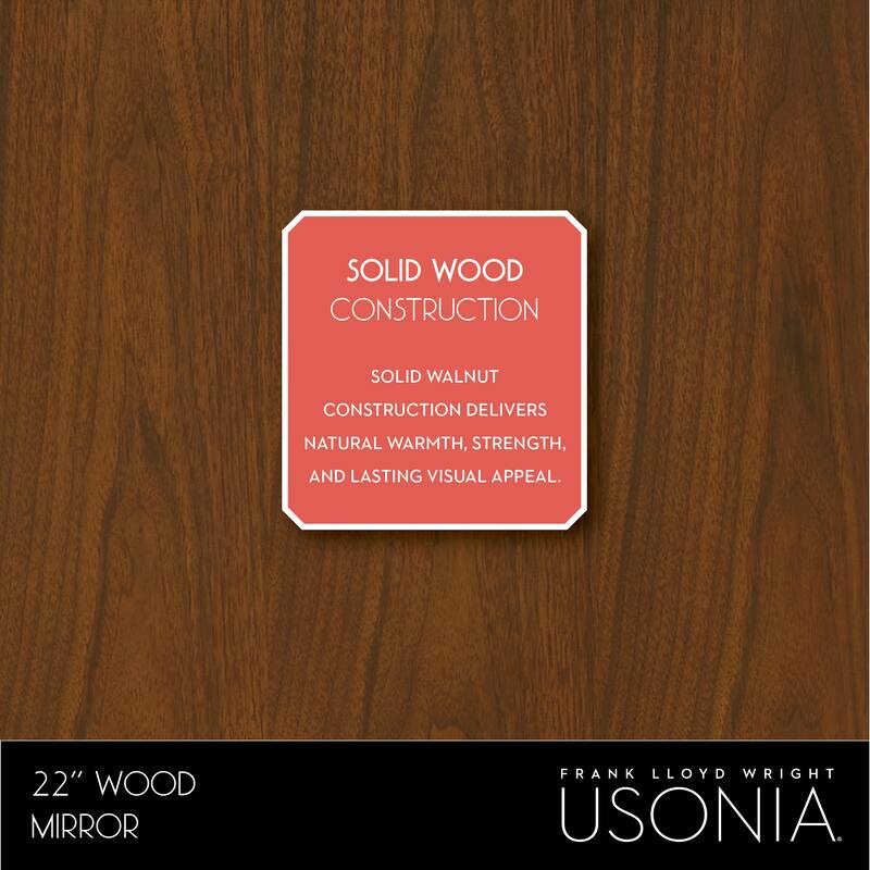 Frank Lloyd Wright USONIA® Harmony 22-inch Wood Mirror - 22 in