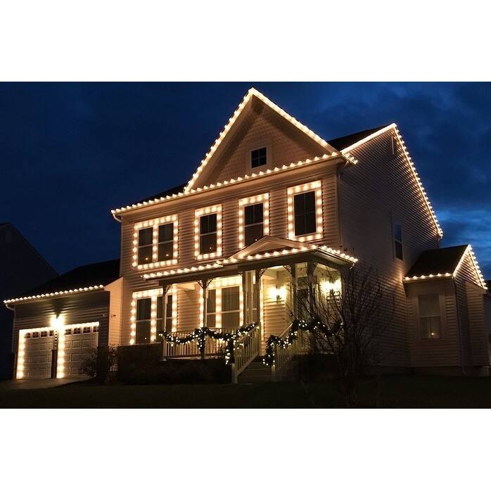 25 Pack C9 LED Outdoor Christmas Replacement Bulbs, Warm White, C9/E17 Base