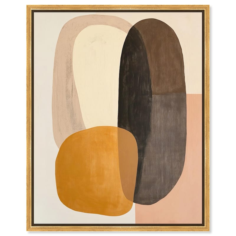 Burnt Ochre Orbit Canvas by Art Remedy - 20" x 24" - Gold
