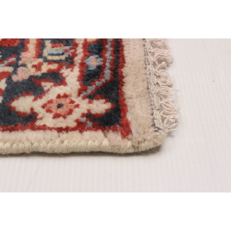 ECARPETGALLERY Hand-knotted Serapi Heritage Cream, Red Wool Rug - 2'5 x 15'9
