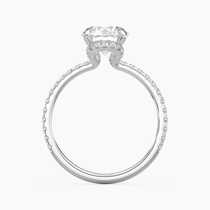 Auriya 14k Gold Round Lab Grown Unique Loop Diamond Halo Engagement Ring 1.00 to 5.00 ct. tw. (F-G, VS)