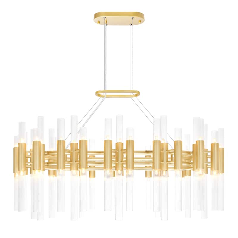 Orgue 72 Light Chandelier With Satin Gold Finish - Satin Gold - Satin Gold