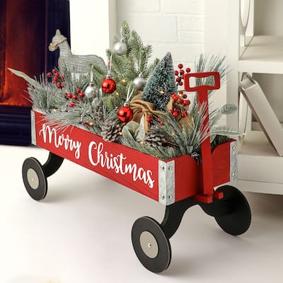 21" LED "Merry Christmas" Wagon