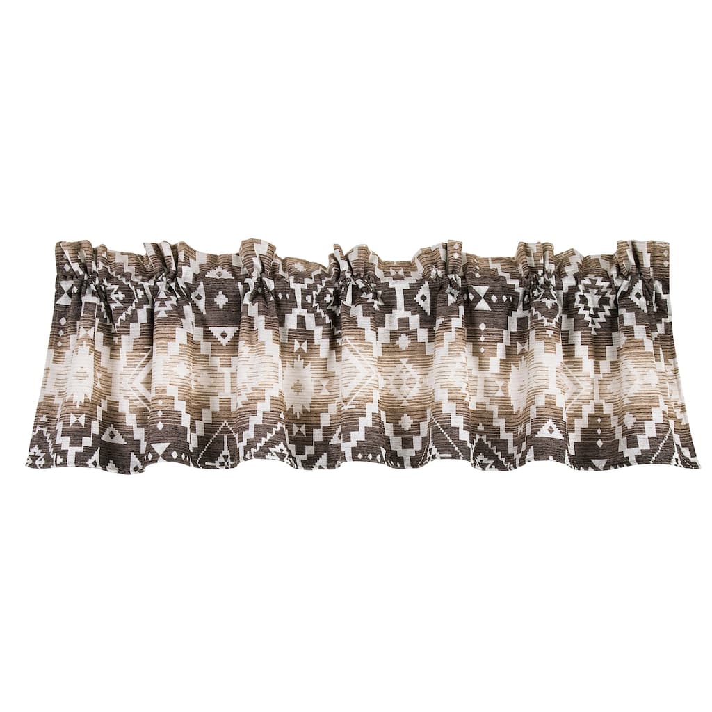 Paseo Road by HiEnd Accents Chalet Aztec Valance, 18" x 84" - 18" x 84"