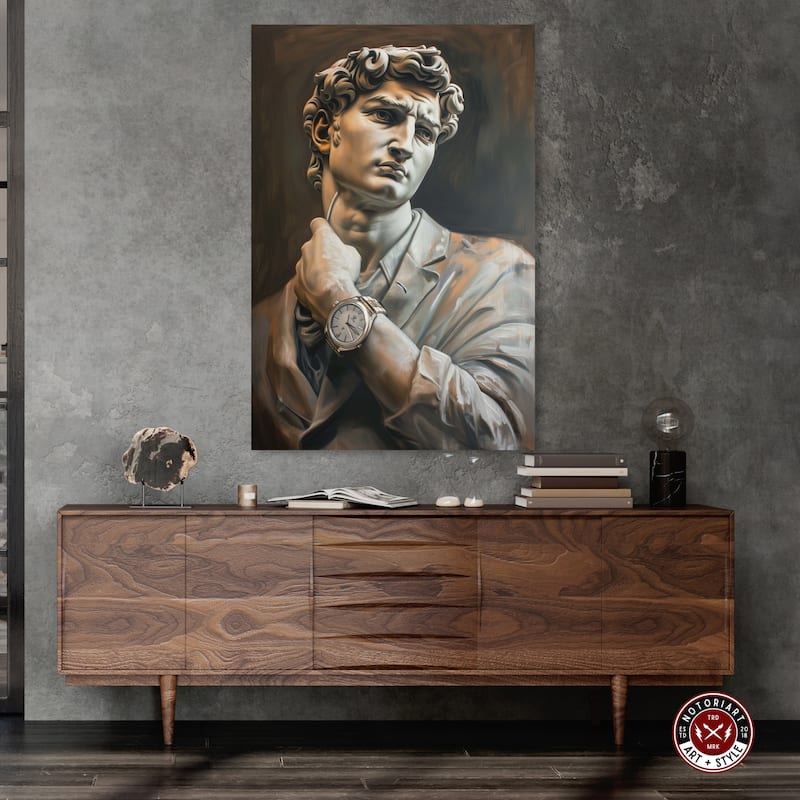 Notoriart Classy Sculpture Gallery Wrapped Men Style 1 Piece Canvas Wall Art