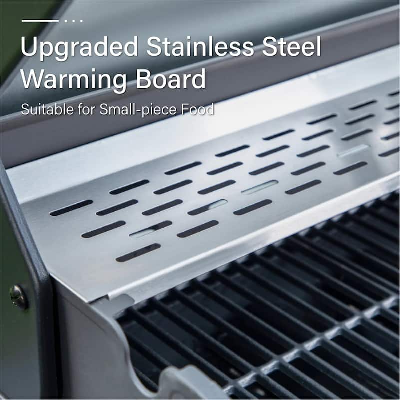 6-Burner Propane Gas BBQ Grill with Side Burner, 65,800 BTU, Porcelain Grates, 665 SQ.IN. Cooking Area, Stainless Steel