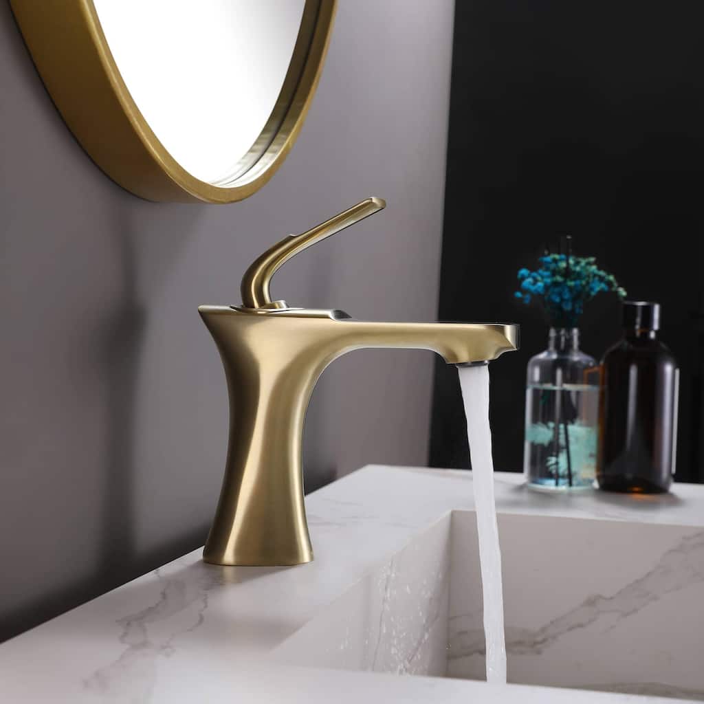Single Handle Bahtroom Sink Faucet One Hole Bathroom Faucet Modern Basin Vanity Taps With Valve