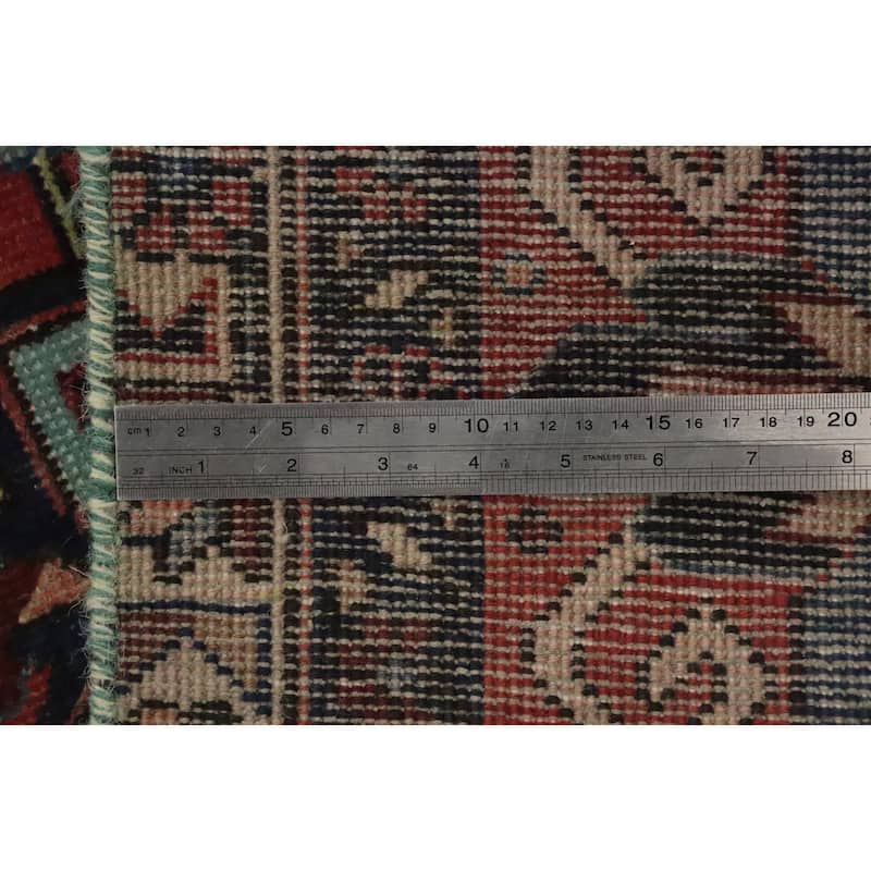 Hand Knotted Oriental 100% Wool Carpet Traditional Floral Oranges & Rust Tabriz Runner Rug - 10' 11'' X 2' 10''