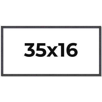 35x16 Frame Brown Solid Wood Picture Frame - Complete Modern Photo