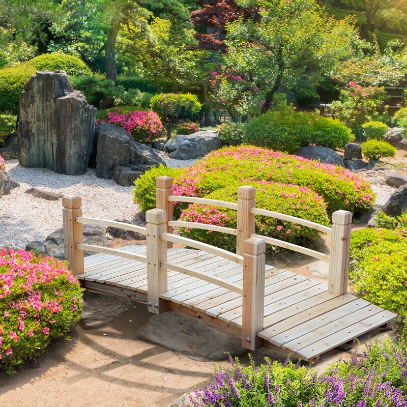 Outsunny Wooden Garden Bridge Arc