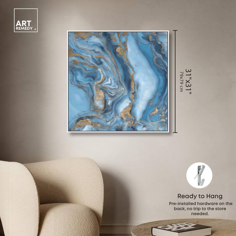 River Gold Canvas by Art Remedy