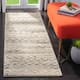 SAFAVIEH Retro Leonide Modern Abstract Distressed Rug - 2'3" x 15' Runner - Cream/Grey