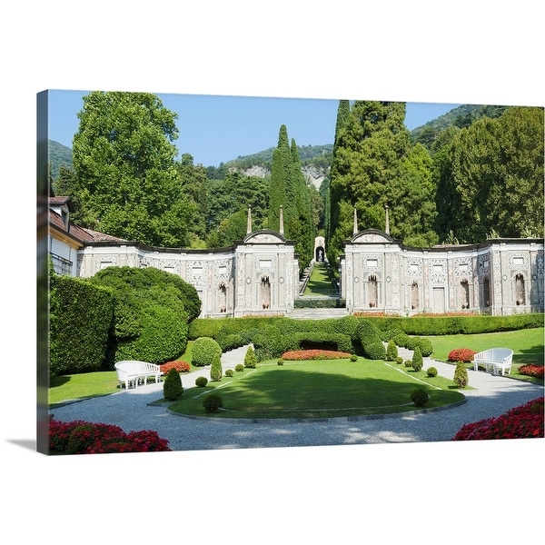 "Garden at Villa d'Este hotel, Cernobbio, Lake Como, Lombardy, Italy" Canvas Wall Art