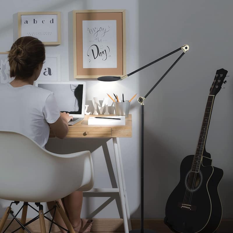 Brightech Sage 68 in. Classic Black Industrial 3-Way Dimming and Color Temperature Adjustable LED Floor Lamp