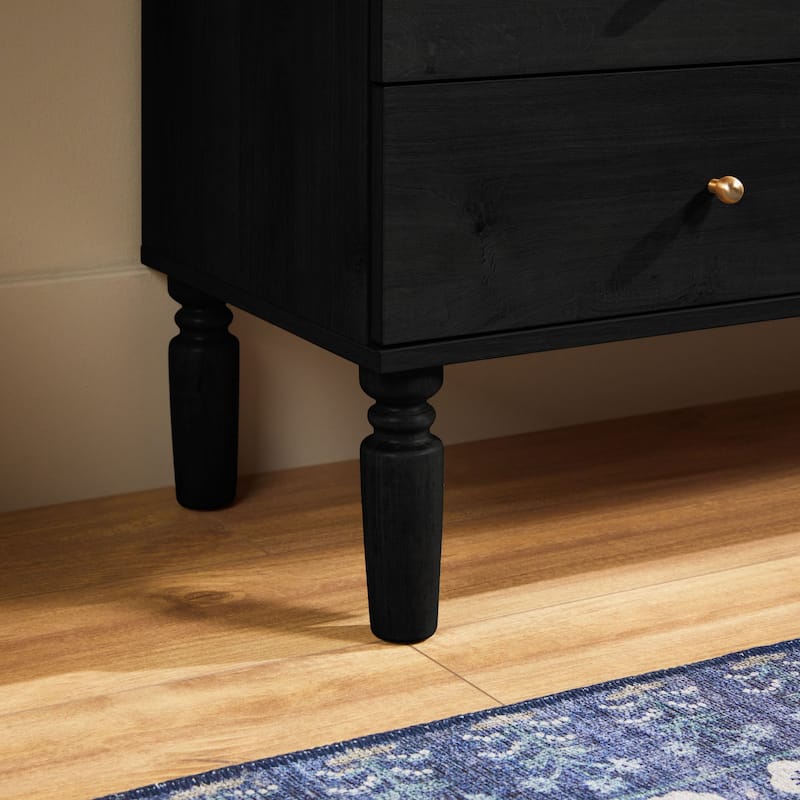 Walker Edison Modern Arched MDF Bookshelf Cabinet with Glass Doors