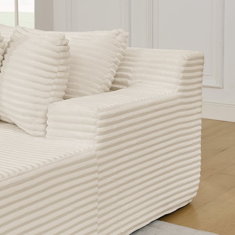 Lazy Couch Chaise Lounge No Frame Loveseat Sofa with Sponge Filling