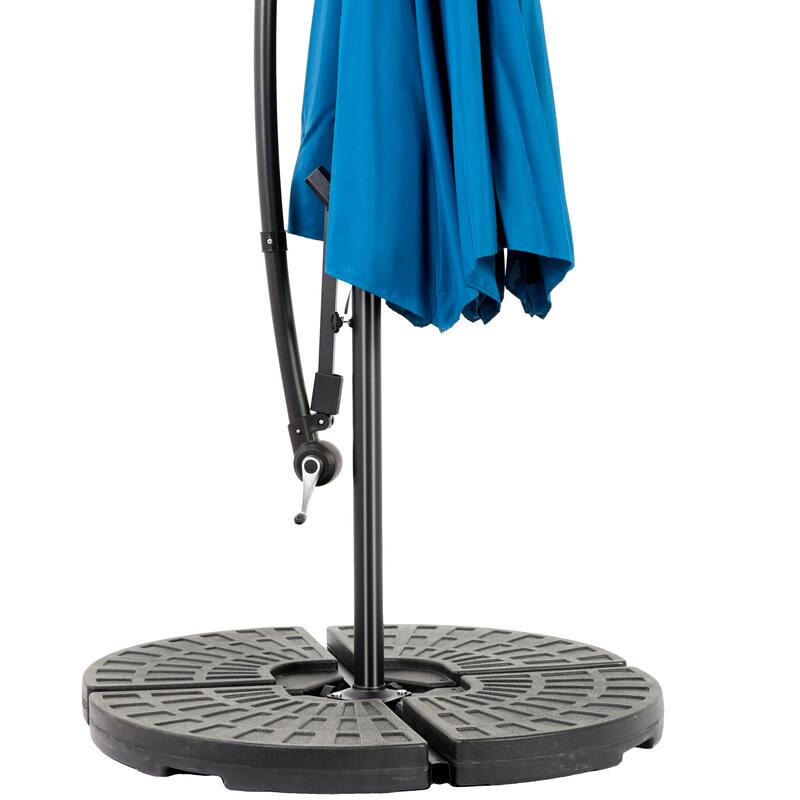 9.64 ft. Steel Market Outdoor Patio Umbrella with 8 Ribs, Offset Hanging Umbrella with Easy Tilt Adjustment