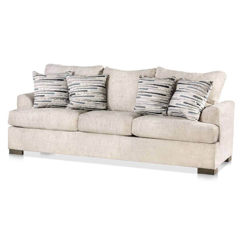 Nort Transitional Fabric Padded Flared Arms Sofa by Furniture of America