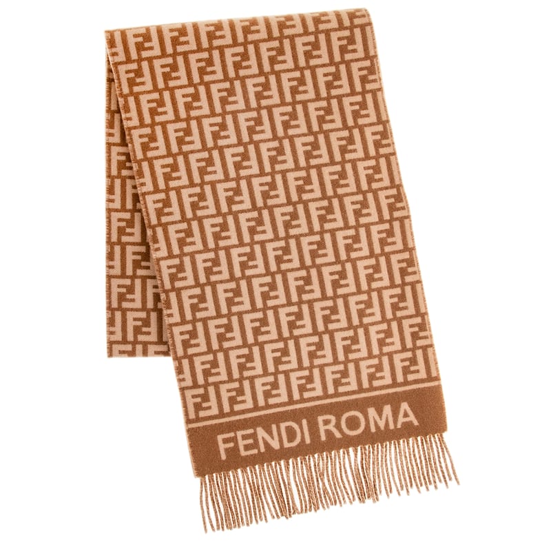 Fendi FF Scarf in Wool and Cashmere