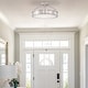 preview thumbnail 5 of 6, Harbour Point Brushed Nickel 3 Light Semi Flush Mount By Minka Lavery