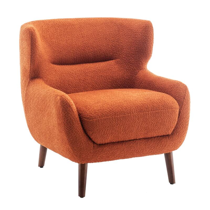 XINMICS Tufted Accent Chair, Wingback Upholstered Armchair for Living Room, Bedroom, Set of 1