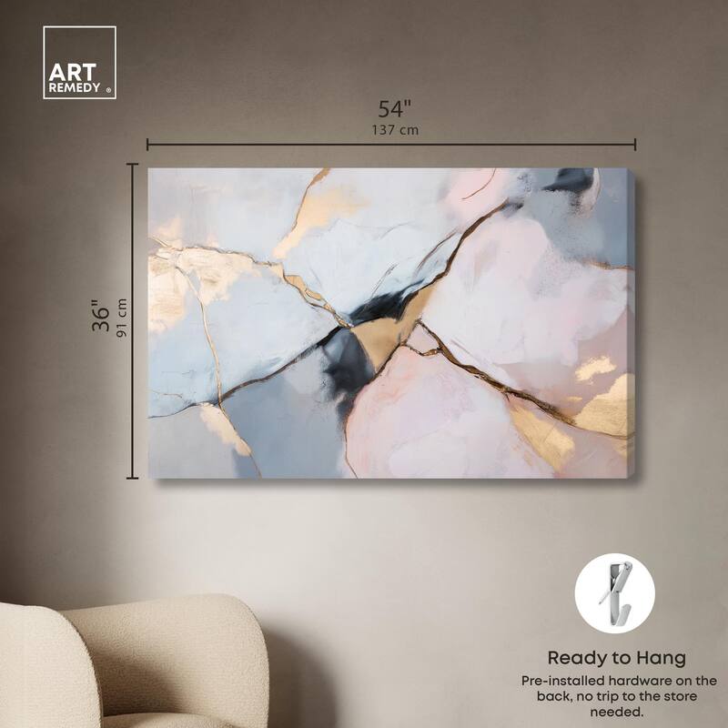 Gilded Veins Canvas by Art Remedy, Gallery Wrapped